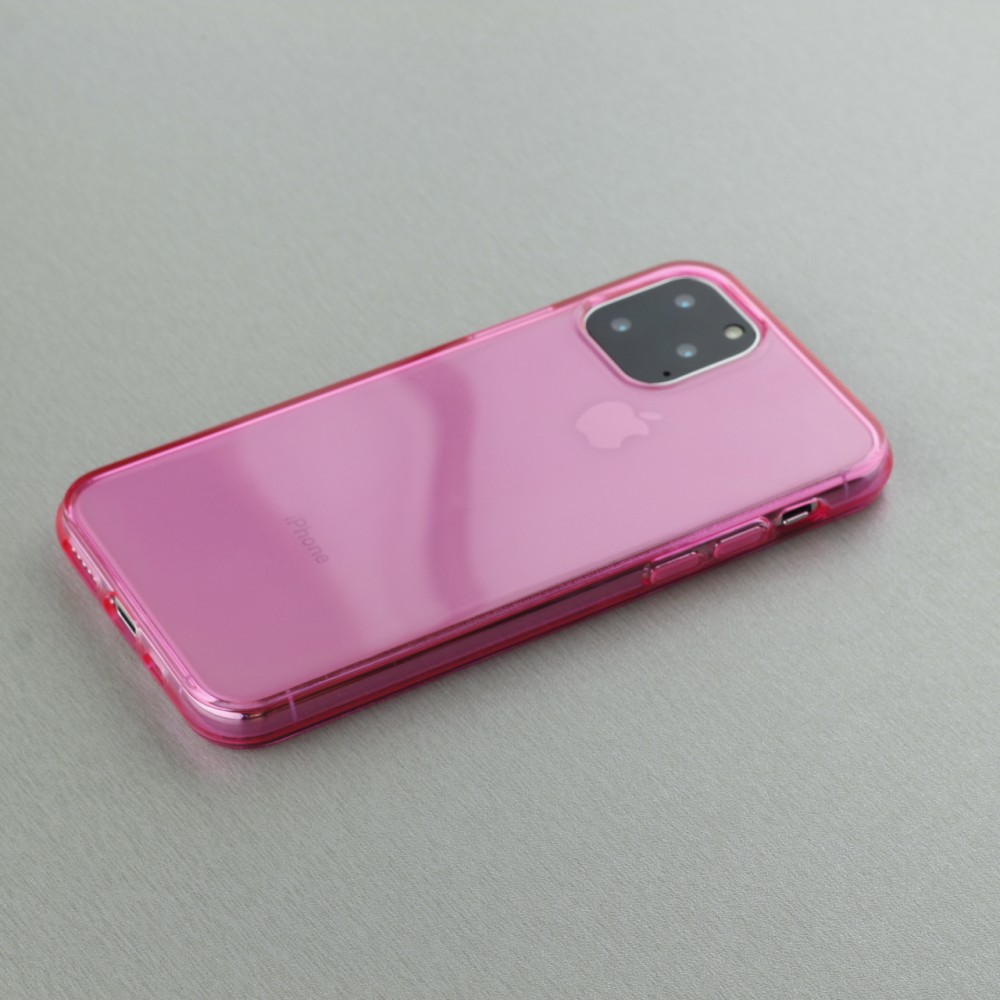 Coque iPhone 11 - Gel transparent - Rose foncé