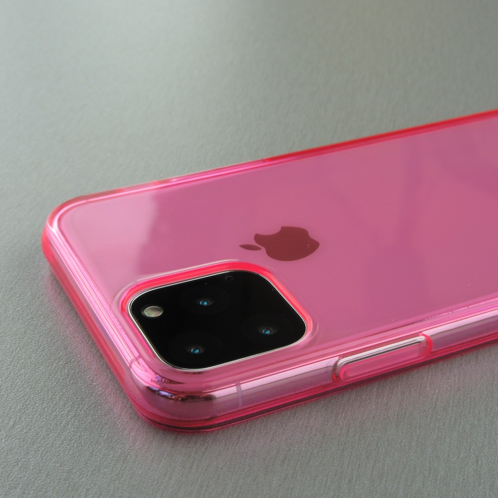 Hülle iPhone 11 Pro - Gummi transparent - Dunkelrosa