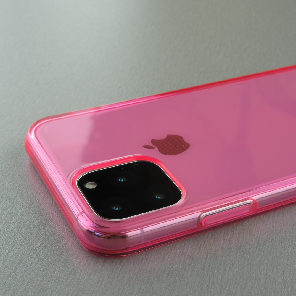 Coque iPhone 11 Pro - Gel transparent - Rose foncé