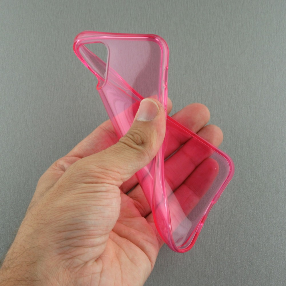 Coque iPhone 11 Pro Max - Gel transparent - Rose foncé
