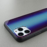 Coque iPhone 11 Pro Max - Glass Carbon - Bleu