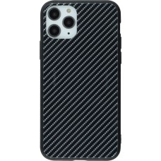 Coque iPhone 11 Pro Max - Glass Carbon - Noir