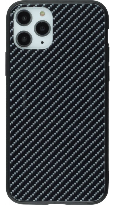 Hülle iPhone 11 - Glass Carbon - Schwarz