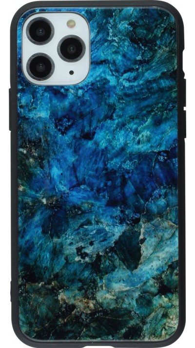 Coque iPhone 11 - Glass Marble - Bleu