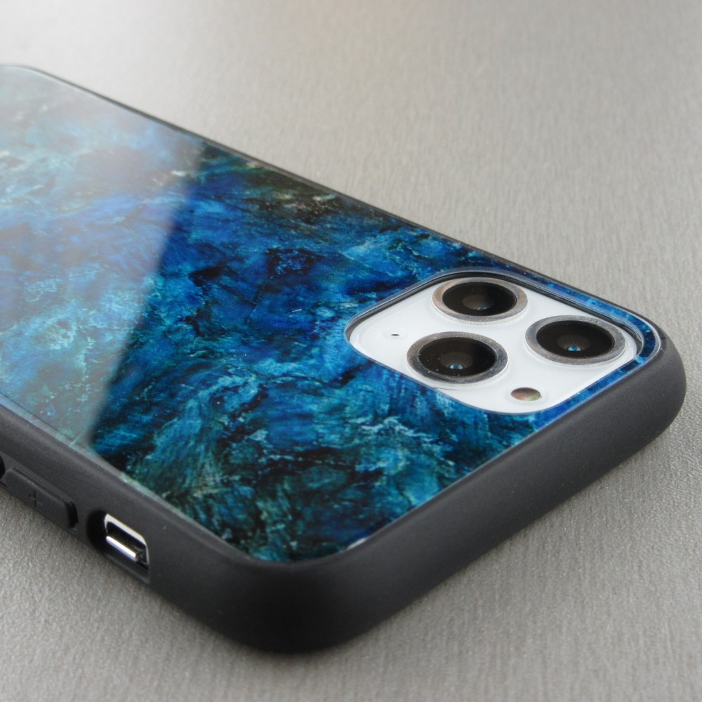 Coque iPhone 11 - Glass Marble - Bleu
