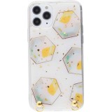 Hülle iPhone 11 Pro - Gold Flakes Geometric Lacet - Gelb