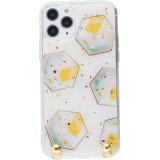 Hülle iPhone 11 Pro - Gold Flakes Geometric Lacet - Gelb