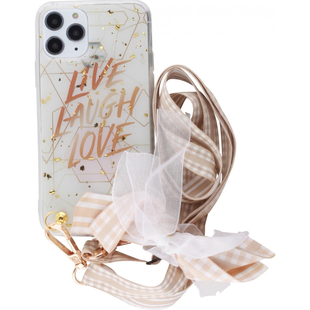 Coque iPhone 11 Pro Max - Gold Flakes Live Lacet