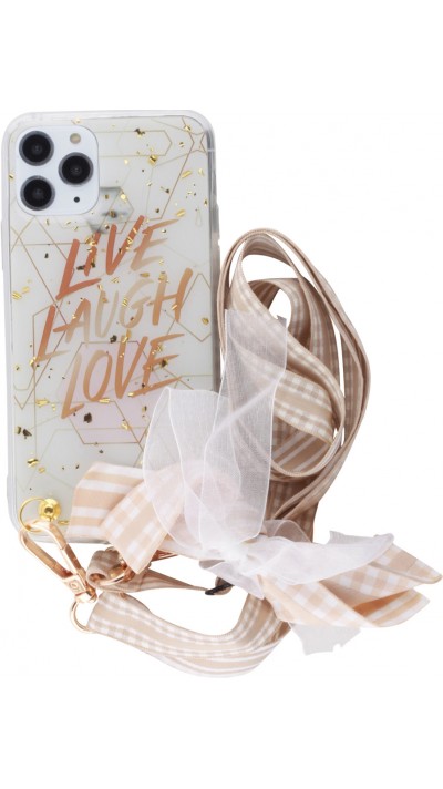 Coque iPhone 11 Pro - Gold Flakes Live Lacet