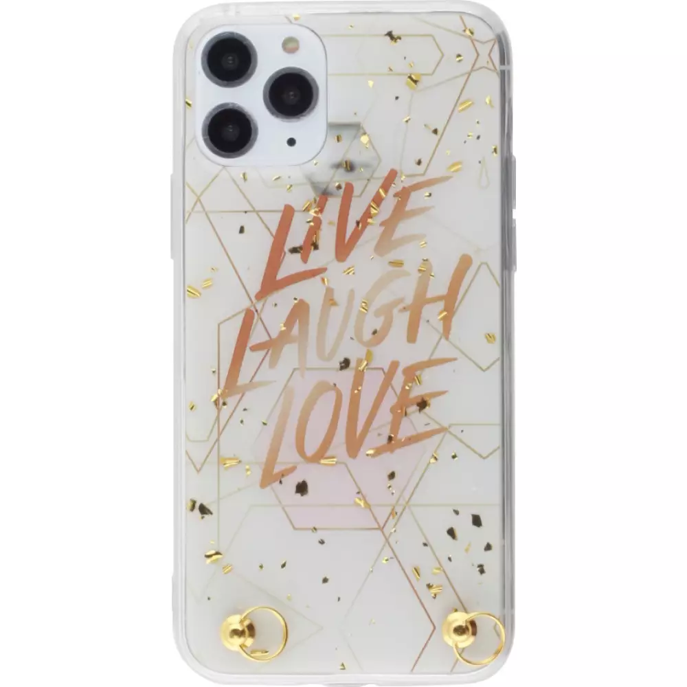 Coque iPhone 11 Pro - Gold Flakes Live Lacet