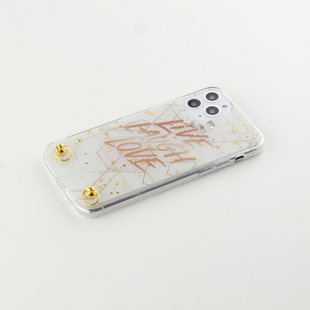 Coque iPhone 11 Pro Max - Gold Flakes Live Lacet