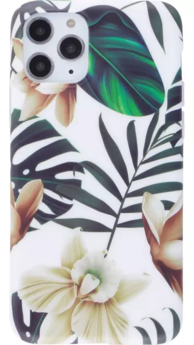 Coque iPhone 11 Pro - Jungle Orchidée - Brun