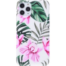 Coque iPhone 11 Pro - Jungle Orchidée - Rose
