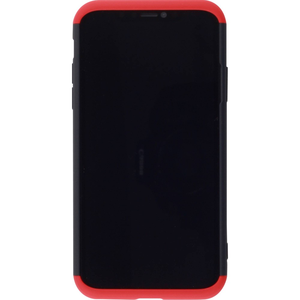 Coque iPhone 11 Pro Max - 360° Full Body noir - Rouge