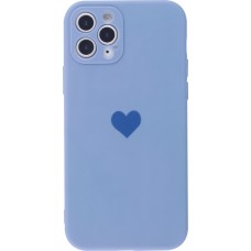 Coque iPhone 12 Pro Max - Silicone Mat Coeur - Lavande