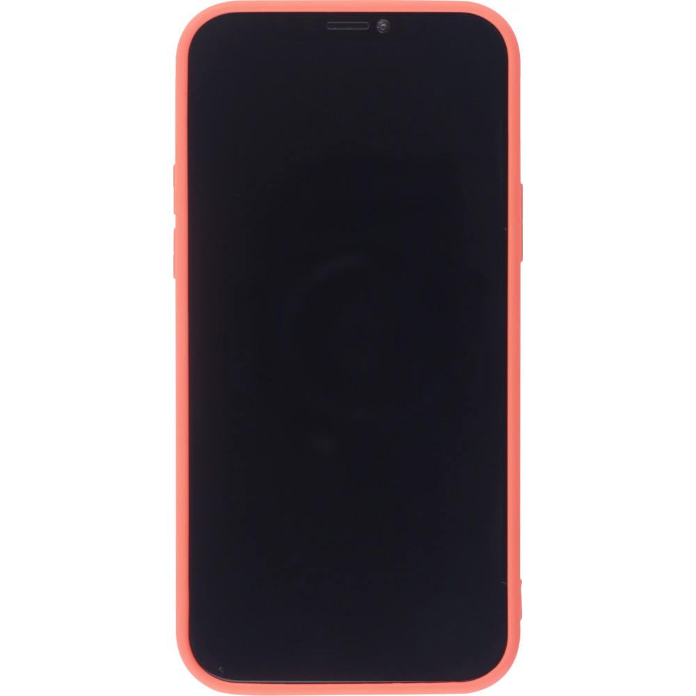Hülle iPhone 12 Pro - Silikon Mat Herz - Orange