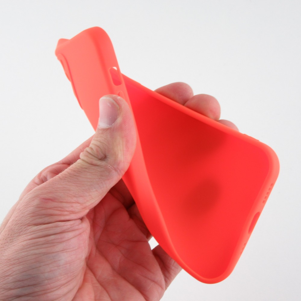 Hülle iPhone 12 Pro - Silikon Mat Herz - Orange