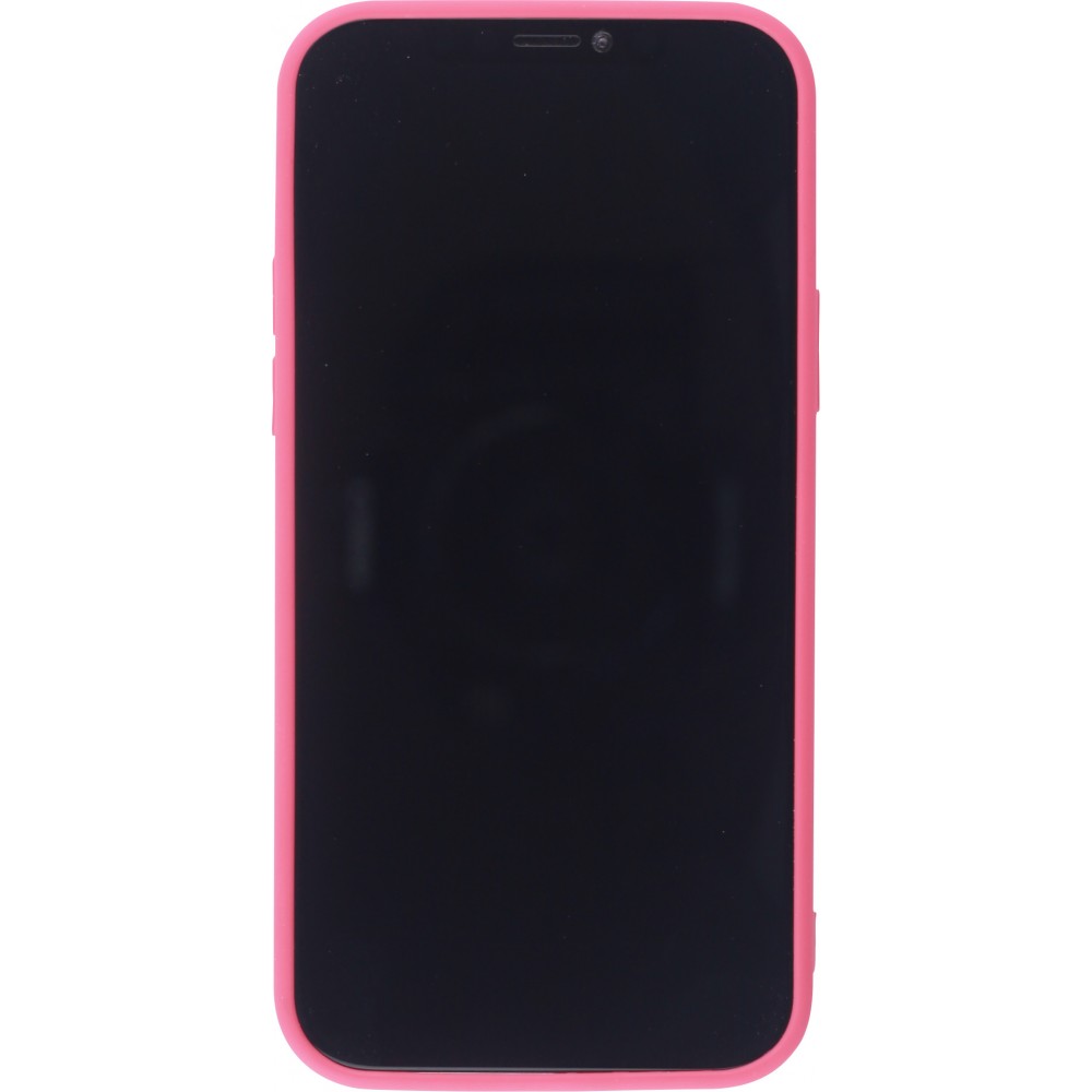 Coque iPhone 12 Pro - Silicone Mat Coeur - Rose