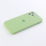 Coque iPhone 12 Pro Max - Silicone Mat Coeur vert clair