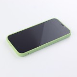 Coque iPhone 12 Pro Max - Silicone Mat Coeur vert clair