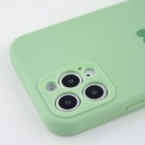 Coque iPhone 11 Pro Max - Silicone Mat Coeur vert clair