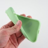 Coque iPhone 12 Pro Max - Silicone Mat Coeur vert clair