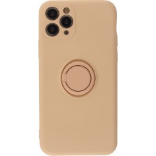 Coque iPhone 11 Pro - Soft Touch avec anneau - Rose