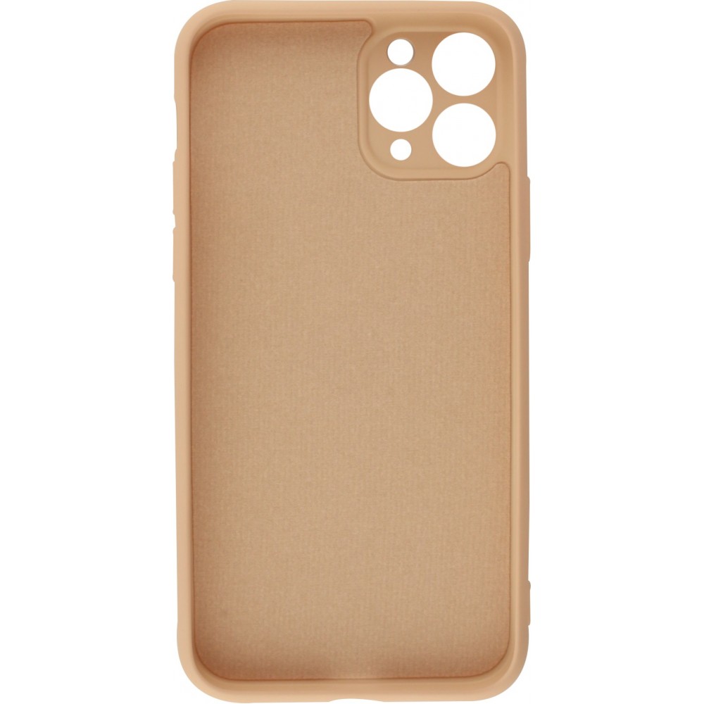 Coque iPhone 11 Pro - Soft Touch avec anneau - Rose