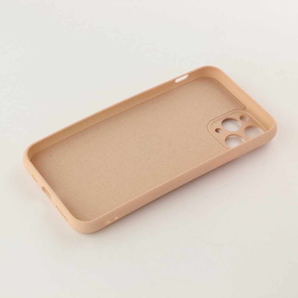 Coque iPhone 11 Pro - Soft Touch avec anneau - Rose