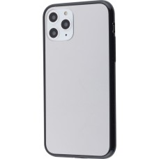 Coque iPhone 11 Pro Max - Miroir bords en silicone noirs