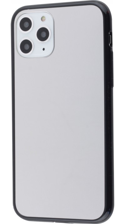 Coque iPhone 11 Pro - Miroir bords en silicone noirs