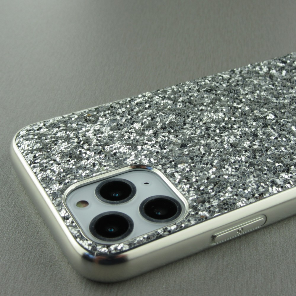 Coque iPhone 11 - Paillettes - Argent