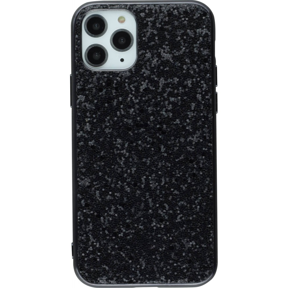 Coque iPhone 11 - Paillettes - Noir