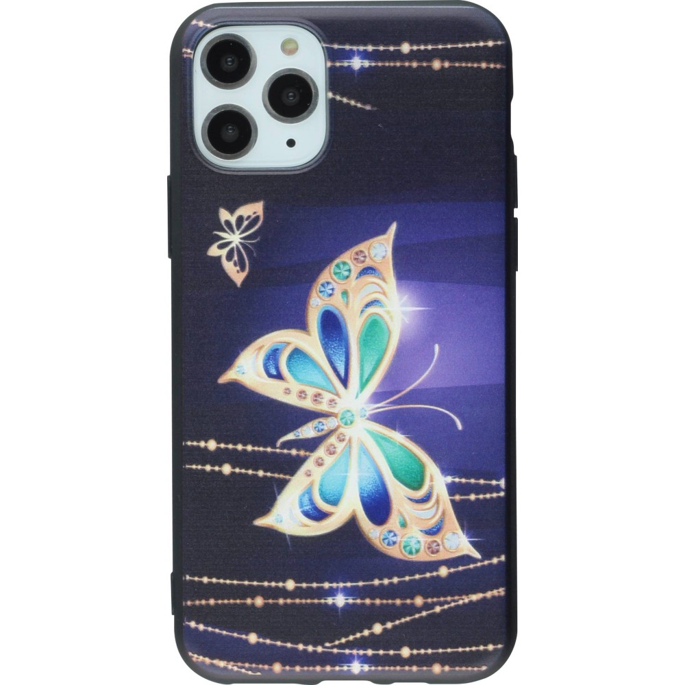 Hülle iPhone 11 Pro - Print Goldener Schmetterling