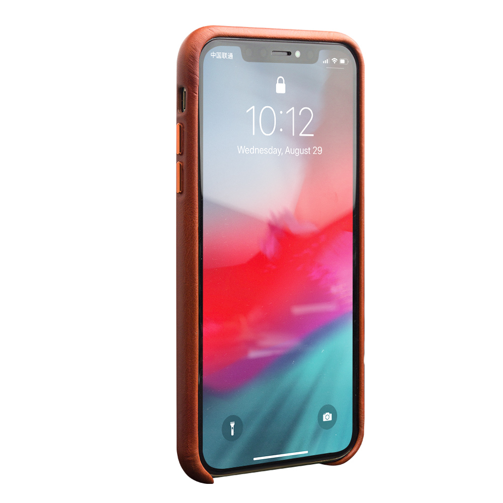 Hülle iPhone 11 Pro Max - Qialino Echtleder - Braun