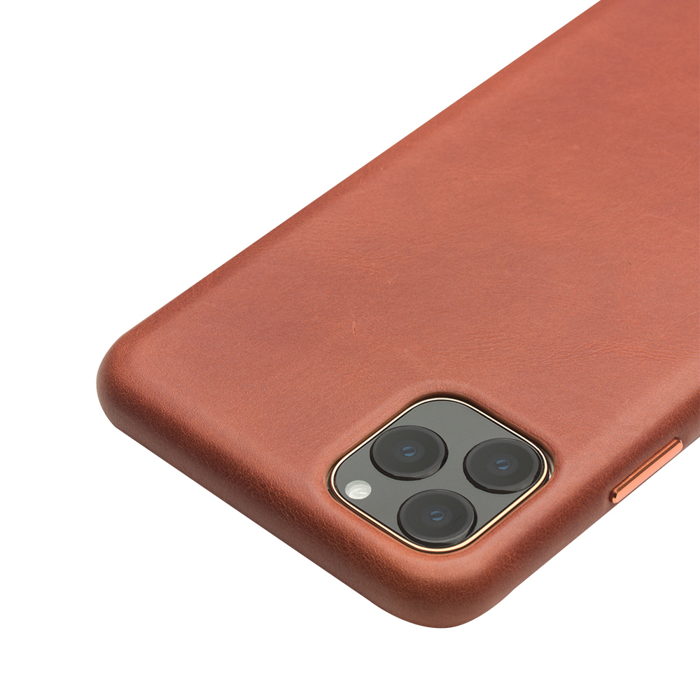 Hülle iPhone 11 Pro Max - Qialino Echtleder - Braun