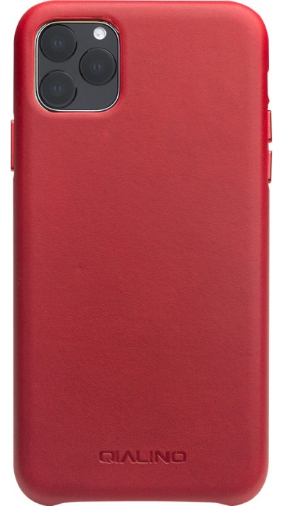 Coque iPhone 11 Pro - Qialino cuir véritable - Rouge