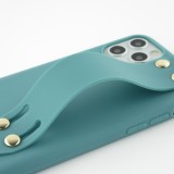 Hülle iPhone 11 Pro - Silikon Mat Strap blau