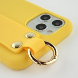 Hülle iPhone 11 Pro - Silikon Mat Strap - Gelb