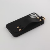 Coque iPhone 11 Pro - Silicone Mat Strap - Noir