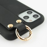 Coque iPhone 11 Pro - Silicone Mat Strap - Noir