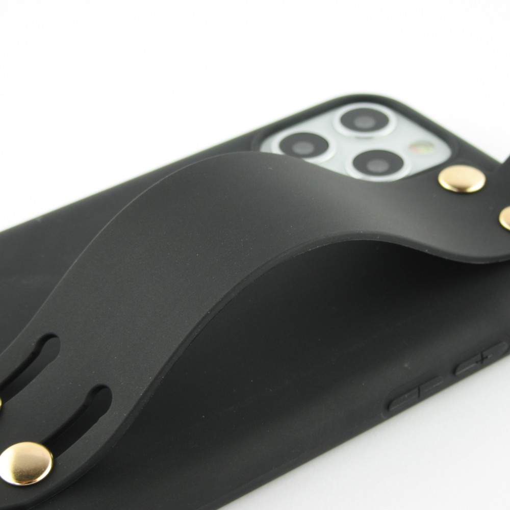 Coque iPhone 11 Pro Max - Silicone Mat Strap - Noir