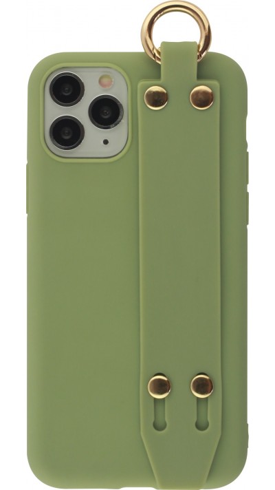 Coque iPhone 11 Pro - Silicone Mat Strap - Vert