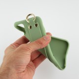 Hülle iPhone 11 Pro - Silikon Mat Strap grün