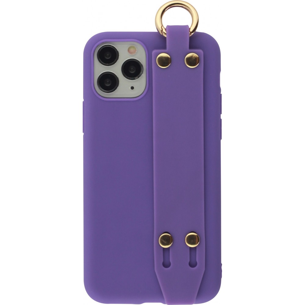 Coque iPhone 11 Pro - Silicone Mat Strap - Violet