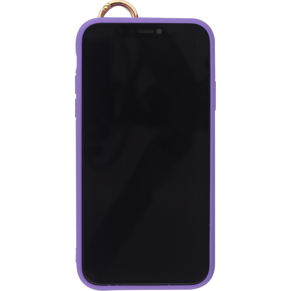 Coque iPhone 11 Pro - Silicone Mat Strap - Violet