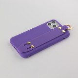 Hülle iPhone 11 Pro - Silikon Mat Strap - Violett