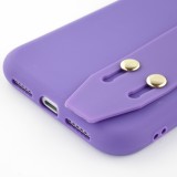 Hülle iPhone 11 Pro - Silikon Mat Strap - Violett