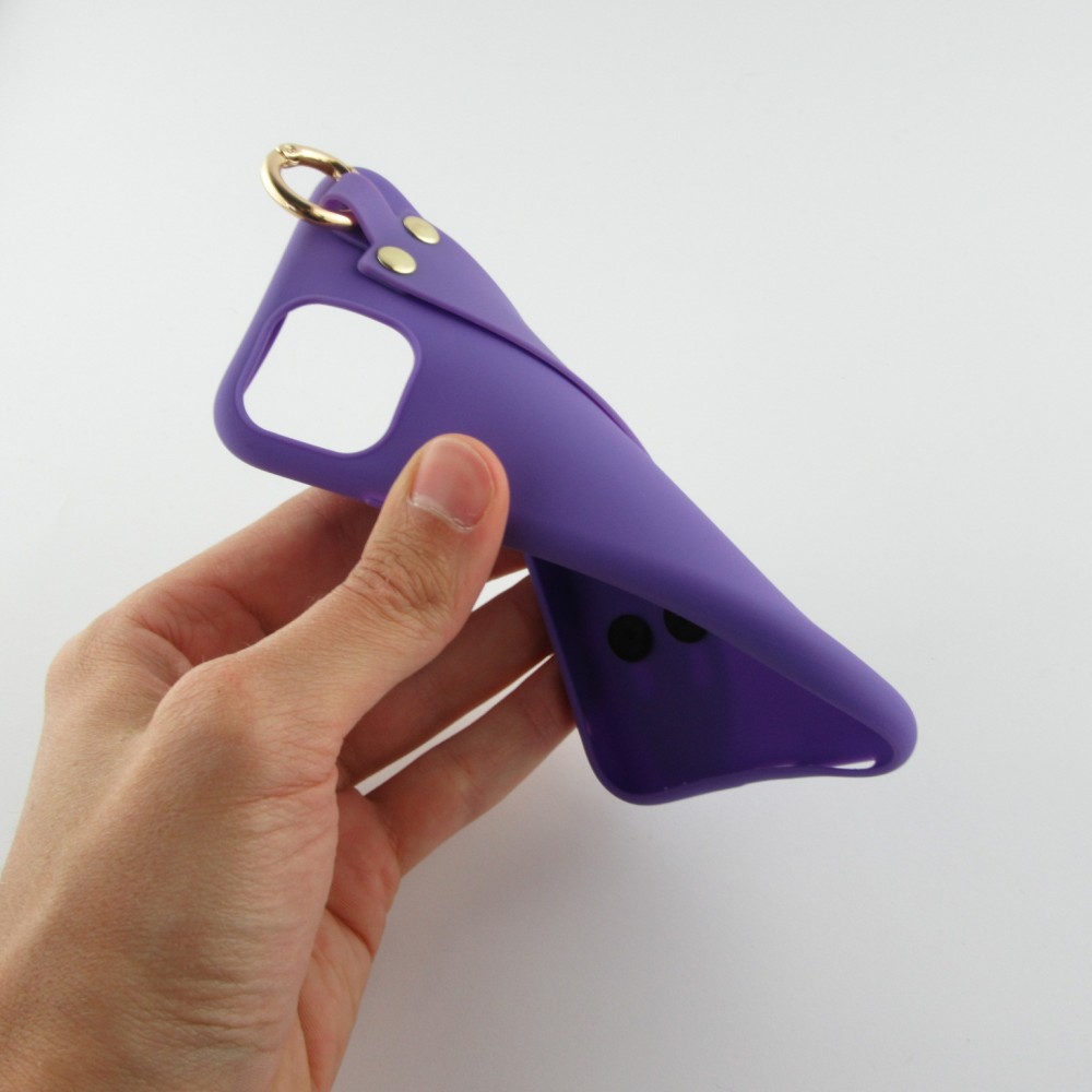 Coque iPhone 11 Pro - Silicone Mat Strap - Violet