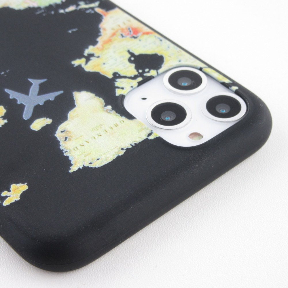 Hülle iPhone 11 Pro - Silikonmatte Travel - Schwarz